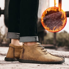 Load image into Gallery viewer, Winter Shoes Men Warm Boots Men Fur High Quality Split Leather