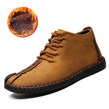 Load image into Gallery viewer, Winter Shoes Men Warm Boots Men Fur High Quality Split Leather