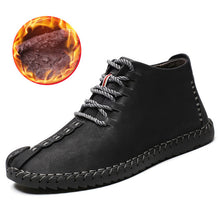 Load image into Gallery viewer, Winter Shoes Men Warm Boots Men Fur High Quality Split Leather