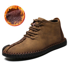Load image into Gallery viewer, Winter Shoes Men Warm Boots Men Fur High Quality Split Leather