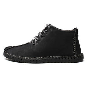 Winter Shoes Men Warm Boots Men Fur High Quality Split Leather
